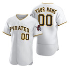 Custom Pittsburgh Pirates White FEDASGOGE 2020 Stitched Flex Base Jersey
